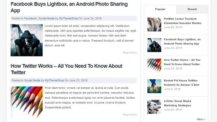 JustBlue WordPress Theme 4