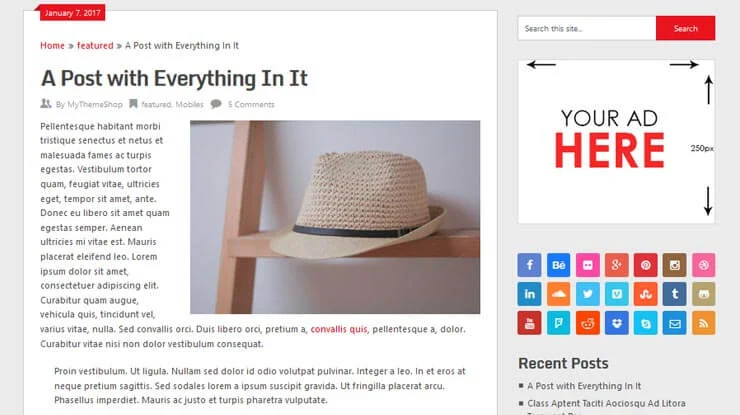 Ribbon WordPress Theme 4