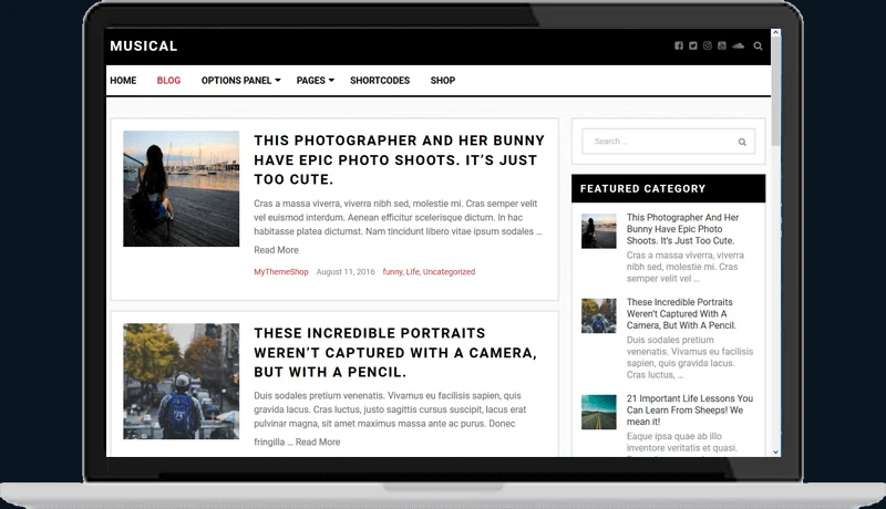 Musical WordPress Theme 3
