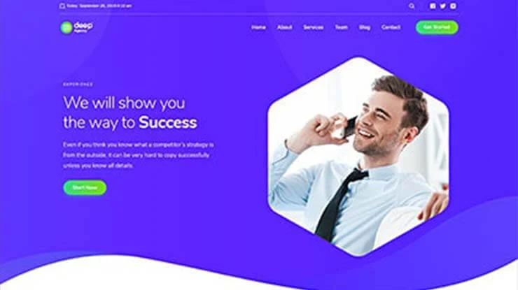 Deep Corporate WordPress Theme 2