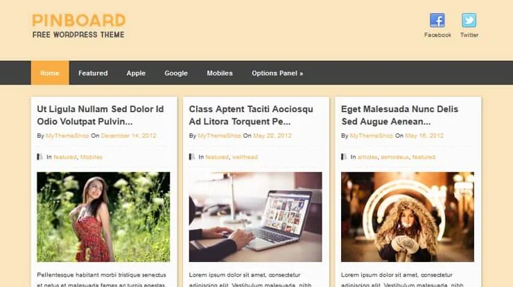 Pinboard WordPress Theme