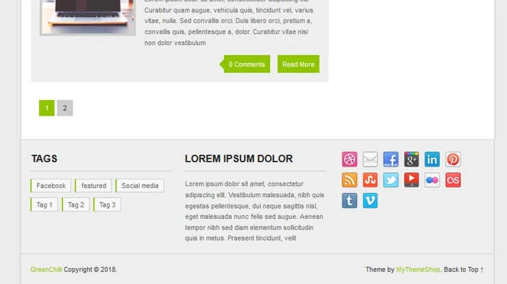 GreenChilli WordPress Theme 2