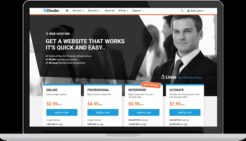 Clouder WHMCS Theme 2