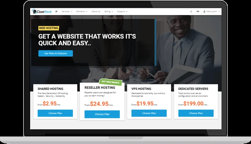 Clean WHMCS Theme