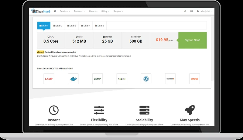 Clean WHMCS Theme 4