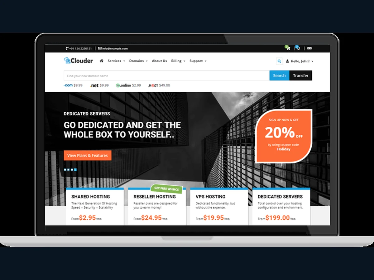 قالب WHMCS احترافي